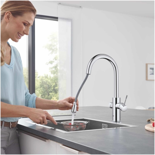 Grohe GROHE Blue Home C-kifolyós kezdőkészlet kihúzható gyöngyöztetővel, króm 31541000