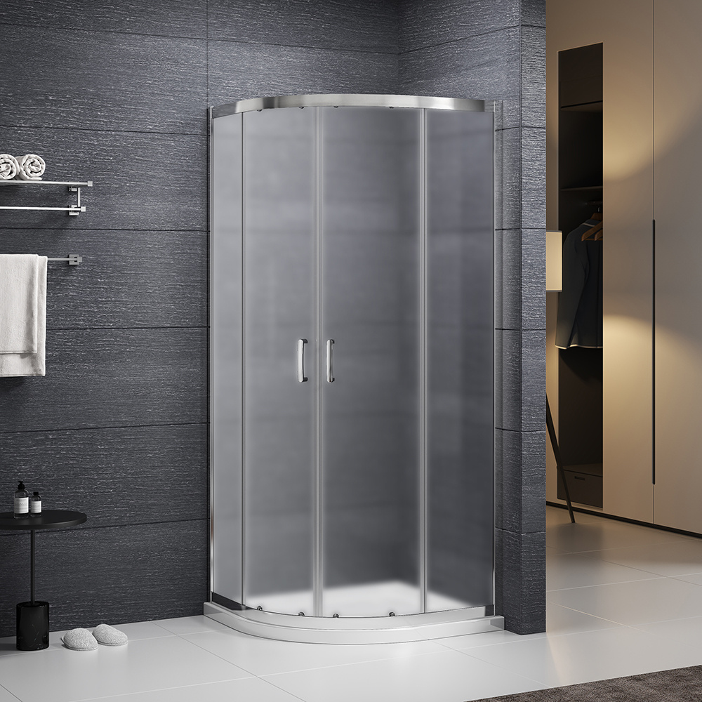 Roltechnik ALBIS MATT 80x80 cm íves zuhanykabin matt üveggel, króm N0792