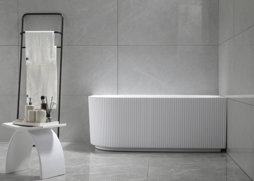 Sapho AQUALINE TIBERA STRIP R 170x80 cm jobbos szabadon álló akril kád, fehér E1015G