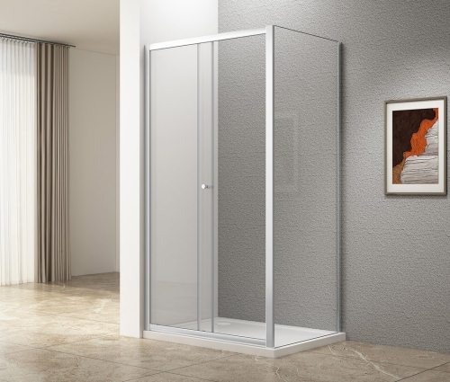 Sapho AQUALINE UGGA 100 cm tolóajtó transzparent üveggel, króm ATS100