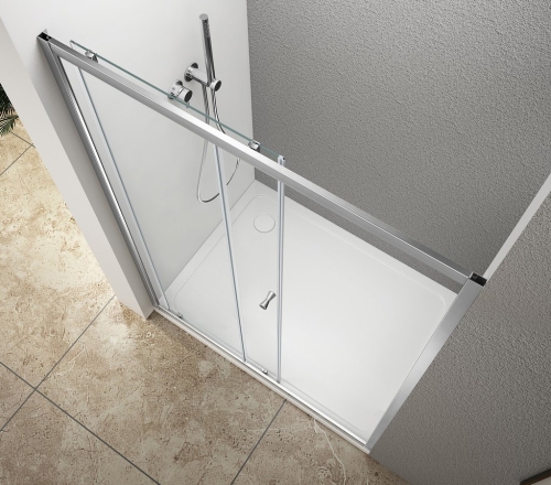 Sapho AQUALINE UGGA 100 cm tolóajtó transzparent üveggel, króm ATS100