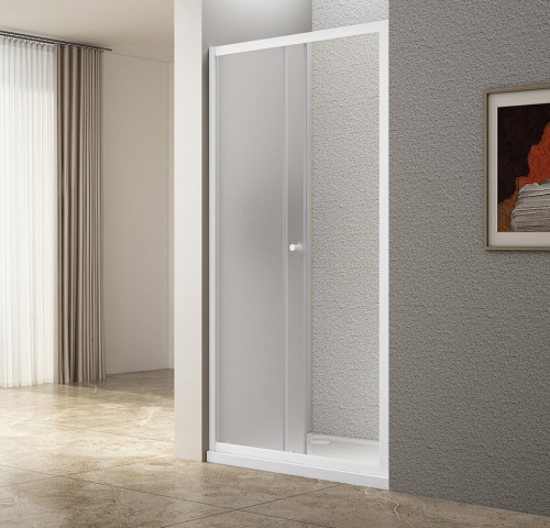 Sapho AQUALINE UGGA 110 cm tolóajtó brick üveggel, fehér AWS110