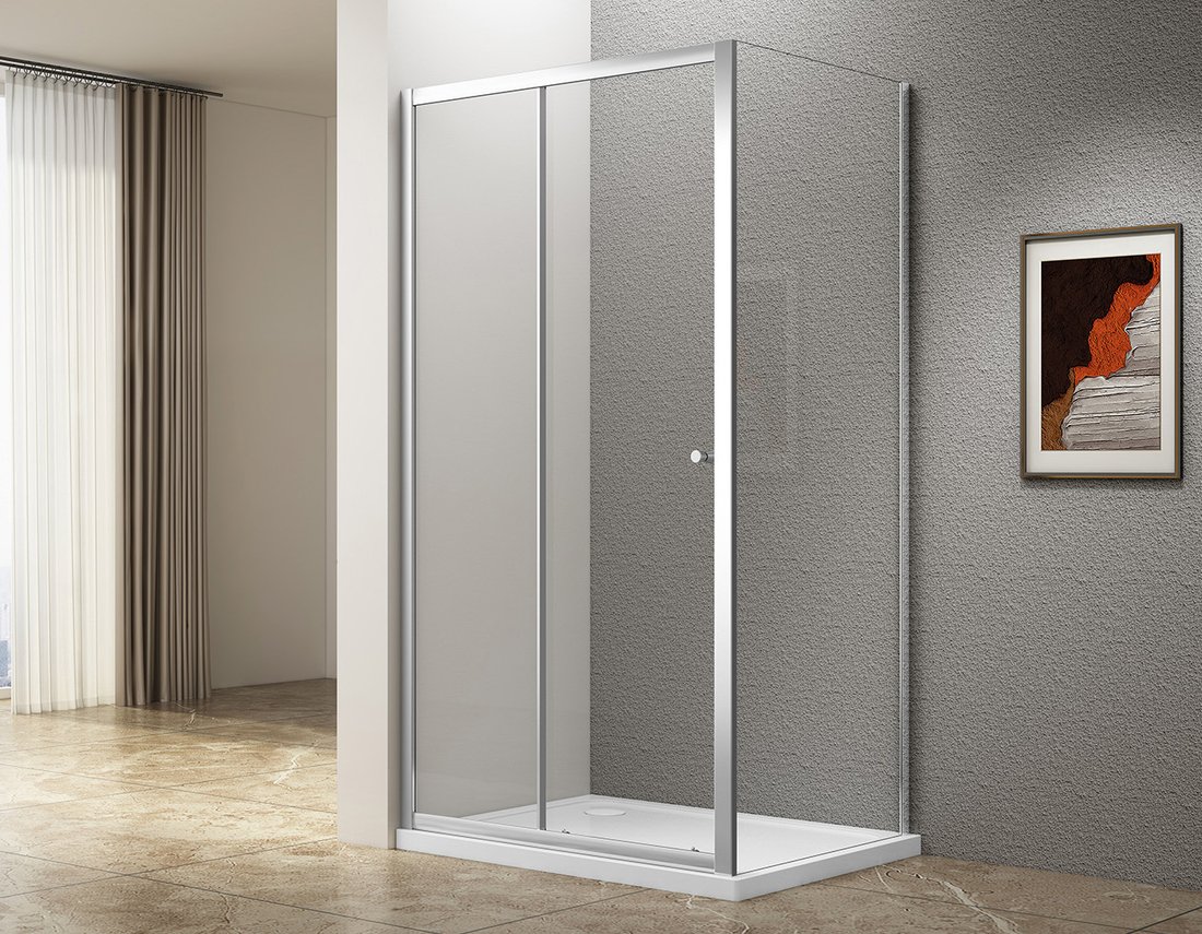 Sapho AQUALINE UGGA 100x90 cm zuhanykabin transzparent üveggel, króm ATS100-02