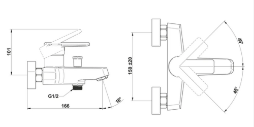 Mofém Mambo Pro kádtöltő csaptelep zuhanyszettel, króm 541222800