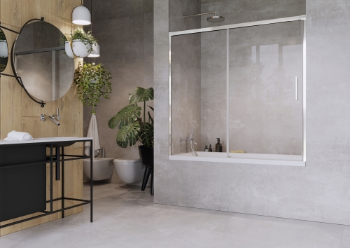 Radaway Idea PN DWJ 150 cm jobbos kádparaván, króm 10003150-01-01R