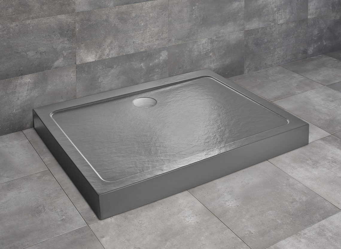 Radaway Doros Stone D 120x90 cm zuhanytálca előlappal, antracit SDRD1290-05-64S