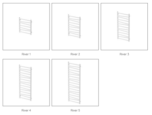 Radeco River 2 fürdőszobai radiátor 865X530 mm 333 W, bézs (Saturn 4)