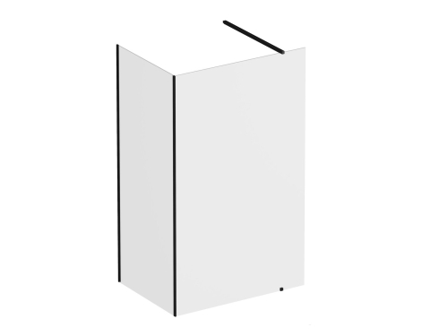 Ravak Corner 110x80 cm Walk-In zuhanykabin Transparent üveggel, fekete GW1CD430SZ1