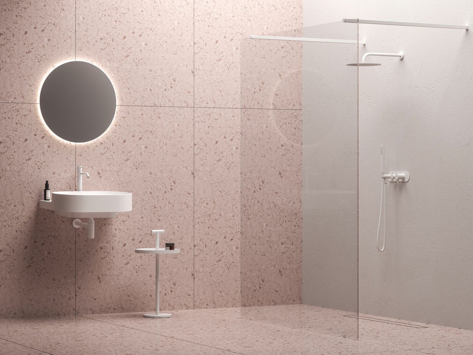 Ravak Free 160 cm Walk-In zuhanyfal Transparent üveggel, matt fehér GW9FS0E0SZ1