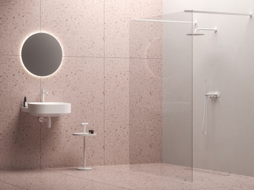 Ravak Free 160 cm Walk-In zuhanyfal Transparent üveggel, matt fehér GW9FS0E0SZ1