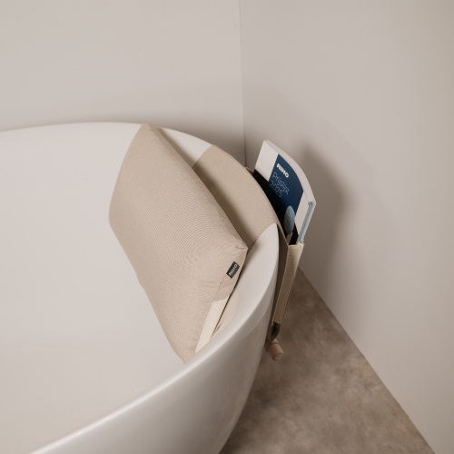 Riho univerzális fejpárna újságtartóval, bézs 220367