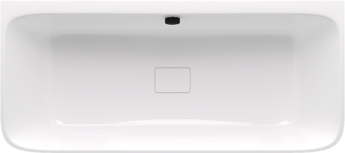 Sapho POLYSAN SKYLLA 169x75 cm szabadon álló öntöttmárvány kád, fehér/matt barna 72430.72