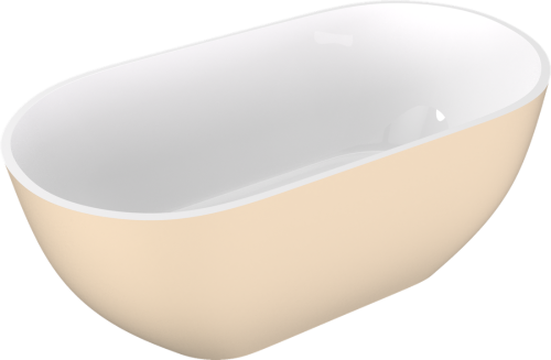 Sapho POLYSAN REDUTA 150x75 cm szabadon álló kád, fehér/matt bézs 71843.82