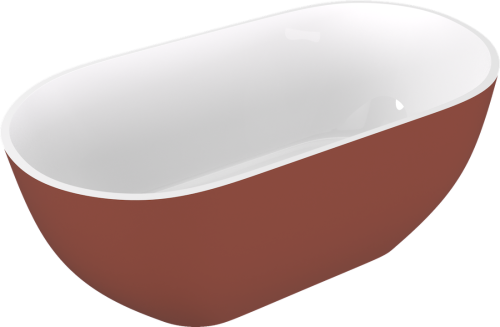 Sapho POLYSAN REDUTA 150x75 cm szabadon álló kád, fehér/matt barna 71843.72