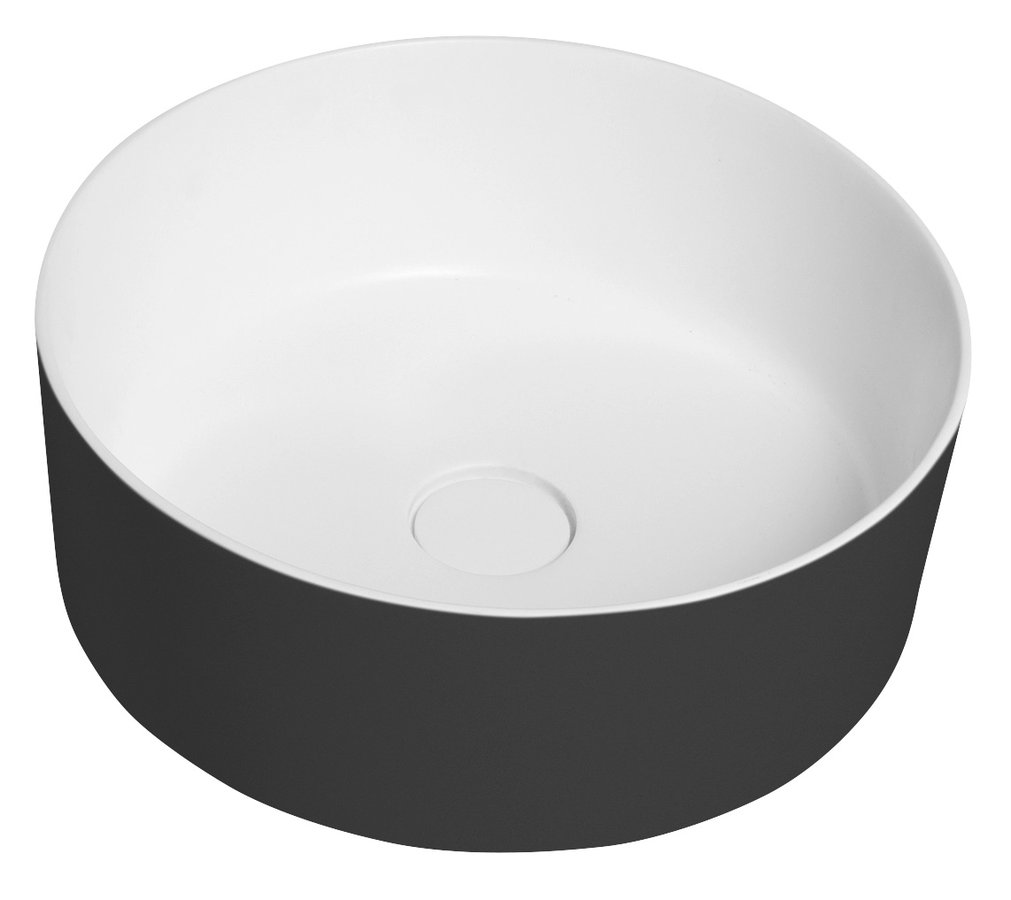 Sapho THIN 38 cm Rockstone pultra szerelhető mosdó, matt fehér/carina WN548-41