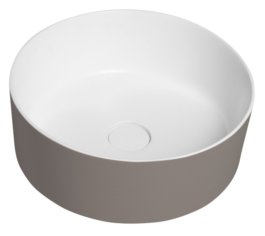 Sapho THIN 38 cm Rockstone pultra szerelhető mosdó, matt fehér/agila WN548-43