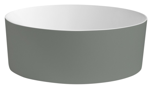 Sapho THIN 38 cm Rockstone pultra szerelhető mosdó, matt fehér/verde WN548-44