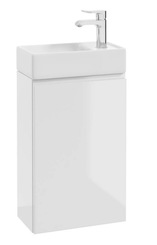 Kielle Oudee szekrény mosdóval, 40x68x22 cm, fényes fehér 50002S40