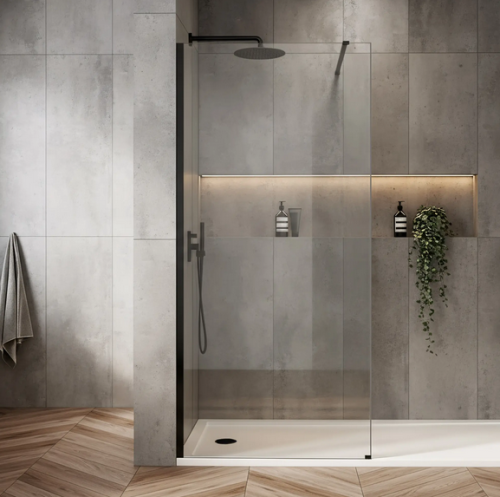 Rea Flexi walk-in zuhanyfal 90 cm, fekete KPL-K99166