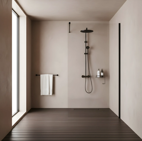 Rea Flexi walk-in zuhanyfal 90 cm, fekete KPL-K99166