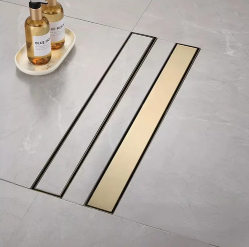 Rea Neox rozsdamentes acél zuhanyfolyóka 60 cm, szálcsiszolt arany REA-G4892