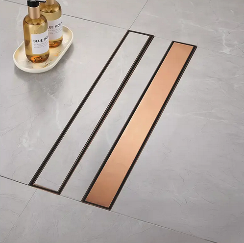 Rea Neox rozsdamentes acél zuhanyfolyóka 90 cm, szálcsiszolt réz REA-G4889