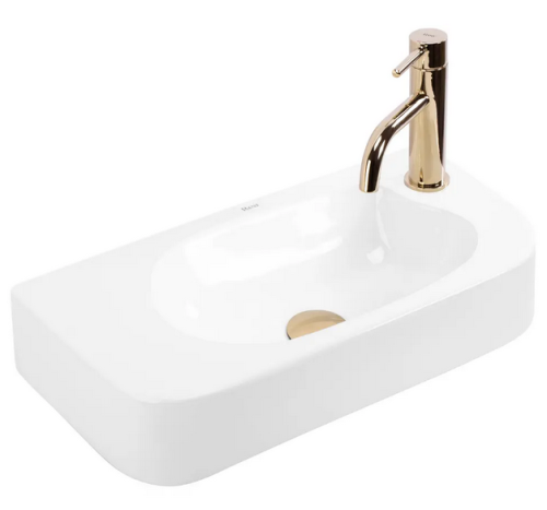 Rea Odetta falra/pultra ültethető mosdó, fehér REA-U3610