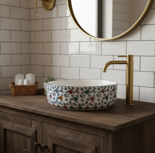 Rea Stefania pultra ültethető mosdó 36 cm, fehér REA-U9852