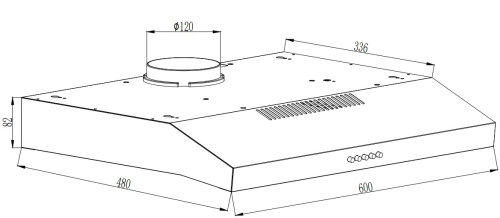 EVIDO LEAN 60W hagyományos páraelszívó, 60 cm, fehér CHE6BW.1