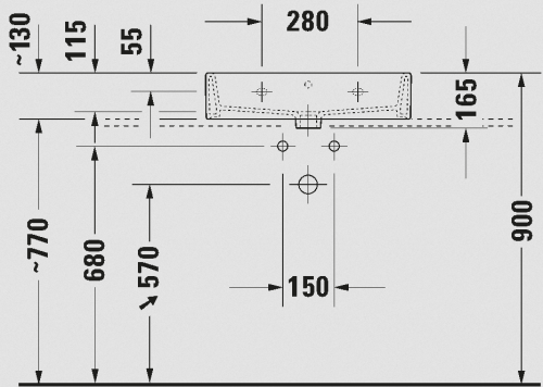 Duravit Vero Air mosdó 60x47 cm, fehér 2350600000