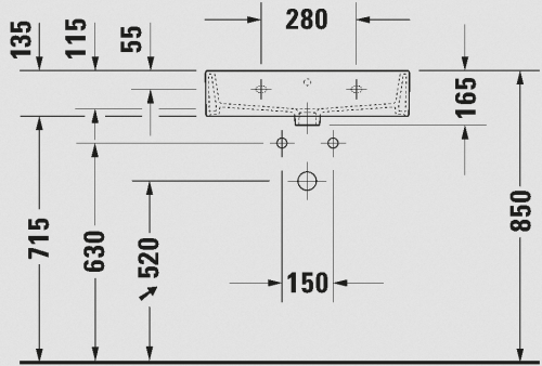 Duravit Vero Air mosdó 60x47 cm, fehér 2350600000