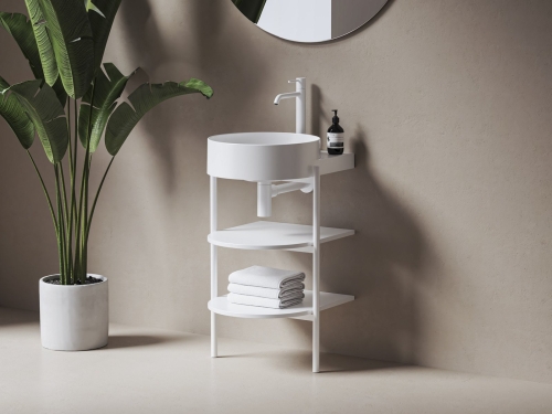 Ravak Yard 40 mosdó tartó keret, matt fehér D80000E004