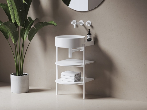 Ravak Yard 40 mosdó tartó keret, matt fehér D80000E004