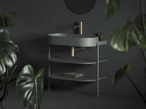 Ravak Yard 60 cm kerámia mosdó, Grey Green XJX08260000