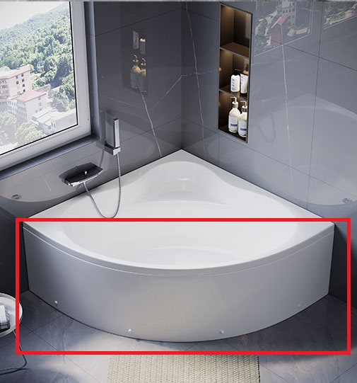 N-Smart Minna 140x140 sarokkádhoz előlap, fehér NSKS-EL-MIN140