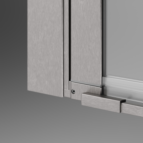 Radaway Brushed Nickel Nes KDJ II 90 B szögletes zuhanykabin ajtó 90 cm, szálcsiszolt króm 10032090-91-01L