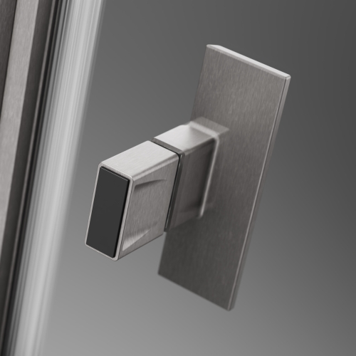 Radaway Brushed Nickel Nes KDJ II 90 B szögletes zuhanykabin ajtó 90 cm, szálcsiszolt króm 10032090-91-01L