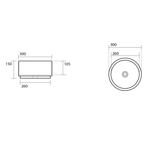 Sapho KERASAN OKE 30 cm pultra ültethető mosdó, fehér 554001