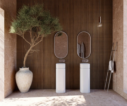 Sapho KERASAN HAKO 30x30 cm pultra ültethető mosdó, fehér 554301