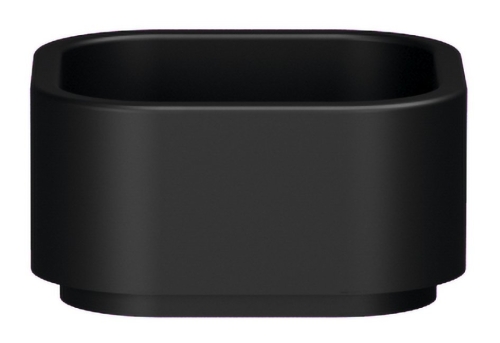 Sapho KERASAN HAKO 30x30 cm pultra ültethető mosdó, matt fekete 554331