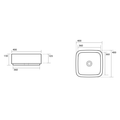 Sapho KERASAN HAKO 40x40 cm pultra ültethető mosdó, matt zöld 554411