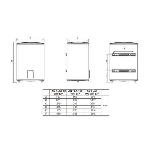 Hajdu Aquastic Flat 80 Wifi ErP Elektromos vízmelegítő 2111813550