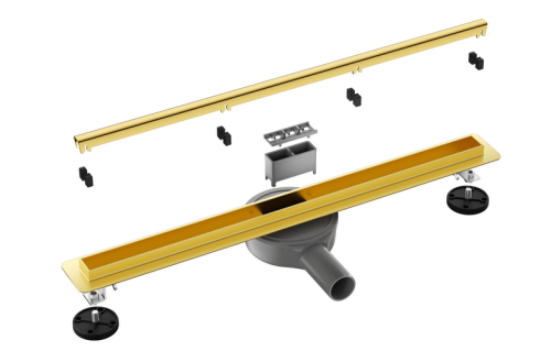Balneo Slim & Low ProLine Gold 80 cm zuhanyfolyóka, szálcsiszolt arany A0401030201-3