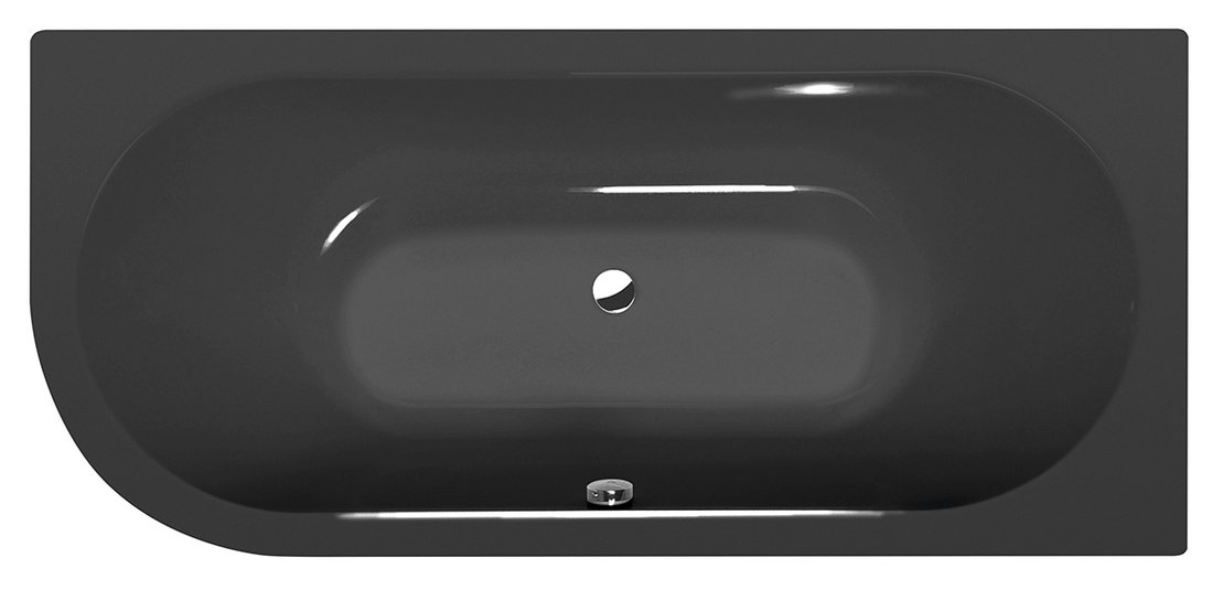 Sapho POLYSAN VIVA 175x80 cm jobbos aszimmetrikus kád, szürke 78119.30