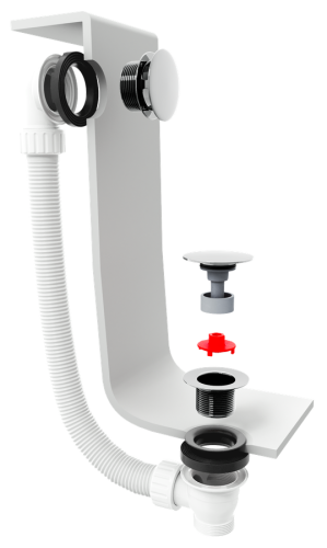 Sapho POLYSAN 120 cm klik-klak kád lefolyó, fehér 71858.10