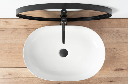 Rea Cleo ráültethető mosdó 60,5x41 cm, fehér REA-U0024