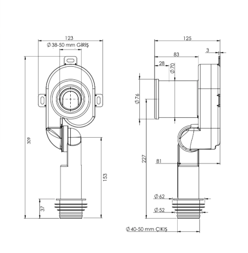 Sapho BRUCKNER piszoárszifon, fehér 191.701.0
