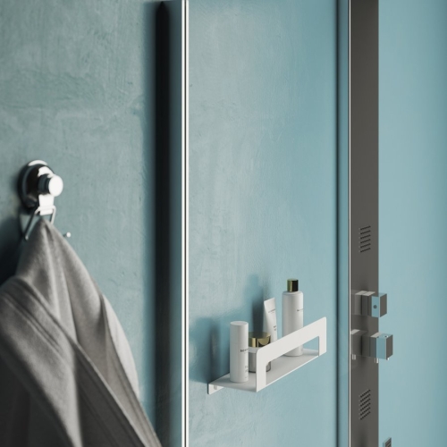 Sapho CLEO 30 cm polc/törölközőtartó, matt fehér 2019023