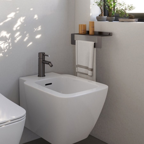 Sapho CLEO 50 cm polc/törölközőtartó, gun metal 2019815