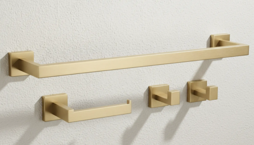 Rea Rio fürdőszobai kiegészítő szett, szálcsiszolt arany REA-05013